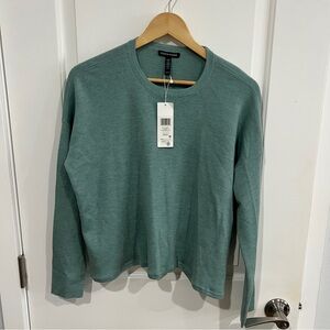 Eileen Fisher 100% Extra Fine Merino Wool Crew Neck Sweater BNWT